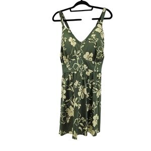 Torrid Swim Dress‎ Swimsuit Floral V Neck Tummy Control Size 4DD Vacation
